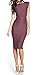 Taydey Women's Solid Sleeveless Spaghetti Strap Side Slit Bodycon Dress Brown-L