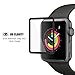 JEHOO Compatible [2-Pack] HD Anti-Bubble Anti-Scratch High Definition Tempered Glass Screen Protector Film Replacement for Apple Watch 42mm Series 3/2/1(Black)