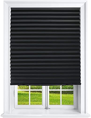 Arabest Pleated Window Shades, Blackout Pleated Paper Shade Light