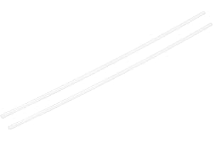 Rebower Plastic Round Rod POM Polyoxymethylene Rods Hard Bar,[for Engineering,Agriculture,Industry,DIY] - 1/4 Inch Dia 16 Inch Length/White / 2 Pcs