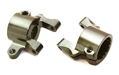 Integy RC Model Hop-ups C27157GUN Billet Machined Alloy Front Caster Blocks for Axial 1/10 SCX10 II (#90046-47)
