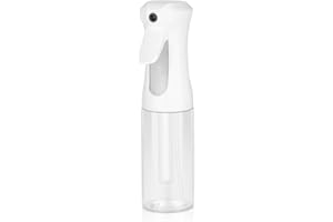 HPPFFY Continuous Spray Bottle for Hair, 1Pack White 6.8oz Mister Spray Bottle, Hair Spray Bottles for Hairstyling, Cleaning, Plants, Pets, Salons & More