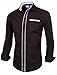 TAM WARE Mens Premium Casual Inner Contrast Dress Shirt TWNMS310-1-CMS03-BROWN-US XXL
