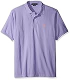 U.S. Polo Assn. mens Classic Polo Shirt (Color Group 1 of 2), Tie Purple Heather/Flame Orange, Large