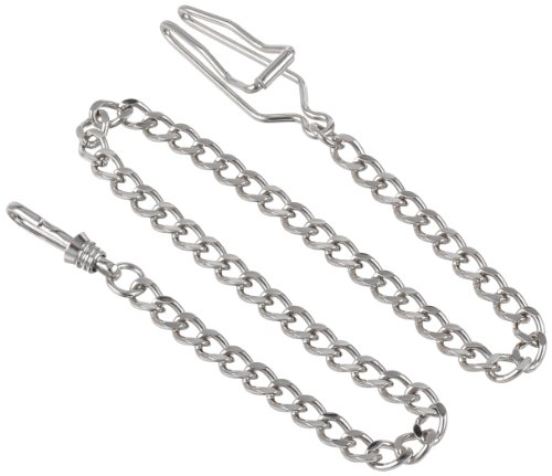 Charles-Hubert, Paris 3547-W Chrome Finish Pocket Watch Chain, Watch Central