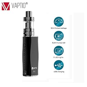 Vaptio P1 KIT 50W 2100 mAh Electronic Cigarettes Nicotine and Tobacco Free 2ML