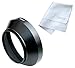 Fotasy 37mm Metal Wide Angle Lens Hood, Wide Lens Hood 37mm, for Canon Fuji Leica Leitz Nikon Olympus Panasonic Pentax Sony Lens, 37mm Screw-in Lens Hood