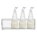 mDesign Small Plastic Nursery Storage Container Bins with Handles for Organization in Cabinet, Closet or Cubby Shelves - Organizer for Baby Food, Bibs, Formula - Ligne Collection - Clear