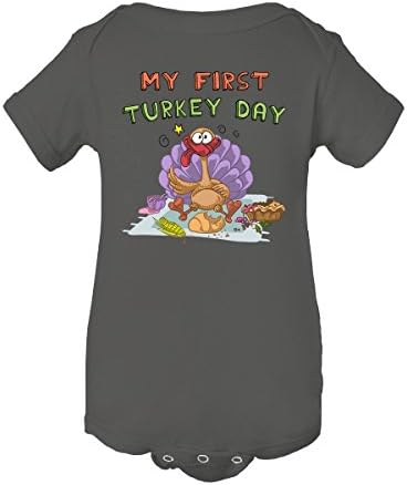 Unisex My First Turkey Day Baby Bodysuit Infant Romper Onesie