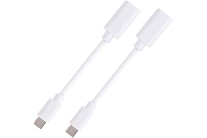 2pcs USB-C Female to Micro USB Male Waterproof Adapter Cable for Eufy Outdoor Camera Solar Panel, 10.3cm/4.06in Type-C to Mic