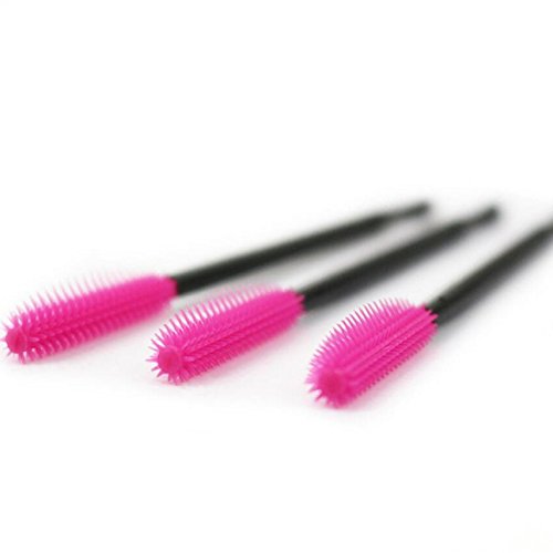 Coshine 100pcs 5 Styles Disposable Silicone Eyelashes Makeup Brushes Mascara Wands Applicator Spoolers Makeup Tool