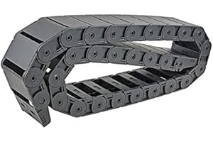 CREABYGIRLS 4 Set R38 18mm x 37mm CNC Machine Tool Cable Wire Carrier Drag Chain 1m(39.4 inch) Length Black Plastic Drag Chain Semi Closed Type