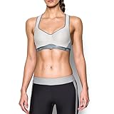 Under Armour Women's Armour High Bra, Air Force Gray Heath/Steel, 36C