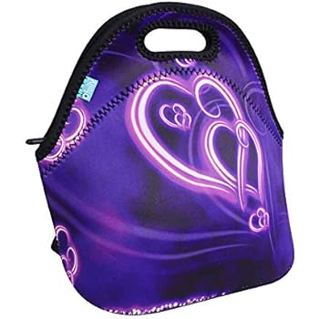 Lunch Boxes, OFEILY Lunch Tote Lunch bags with Neoprene(Middle, Purple heart)