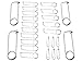 MOTO-D Safety Wire Spring Clips - Racing Safety Pins (Assorted 25/Pack)