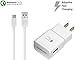 OEM Adaptive Fast Charger for Galaxy Book 12-inch 15W with certified USB Type-C Data and Charging Cable. (WHITE / 3.3FT / 1M Cable)