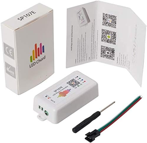 Protium SP107E Bluetooth LED Music Controller for Pixel LED Strip, Work with LED Chord Android/Ios App (can't work with normal RGB Strip Light)