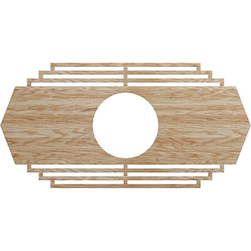Ekena Millwork 38"W x 19"H x 10"ID x 1/4"T Chrysler Wood Fretwork Pierced Ceili…
