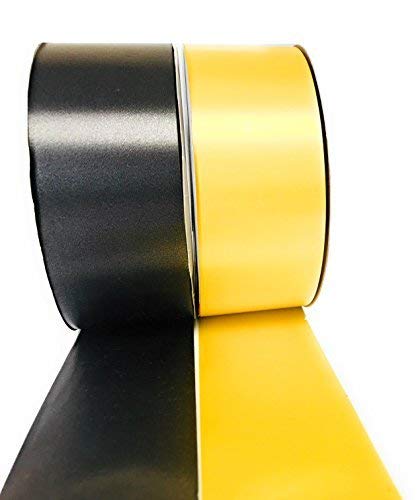 INERRA Ribbon Multipack - 2 x 100 Yard Rolls (Black & Yellow) Wedding Flowers Gift Decoration & Christmas