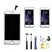 ZTR for iPhone 6 Plus 5.5 inch LCD Display Digitizer Glass Touch Screen Replacement Full Frame Assembly Set with Repair Tools Kit White