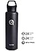 qottle 24oz Vacuum Insulated stainless steel water Bottle, double wall Vacuum for hot and cold Insulation flask for outdoor sport camping hiking-black