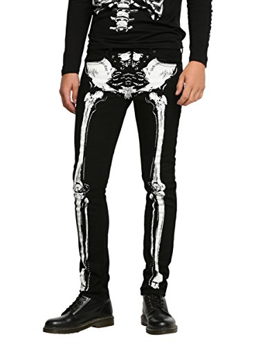 rude black skeleton skinny jeans