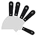 7 Pieces Scraper and Putty Knife Stainless Set,1/1.5/2/2.5/3/4/5 Inch Putty Knives, Wall Scrapers with Comfortable and Anti-slip Handle (The product is now no sticky label.)