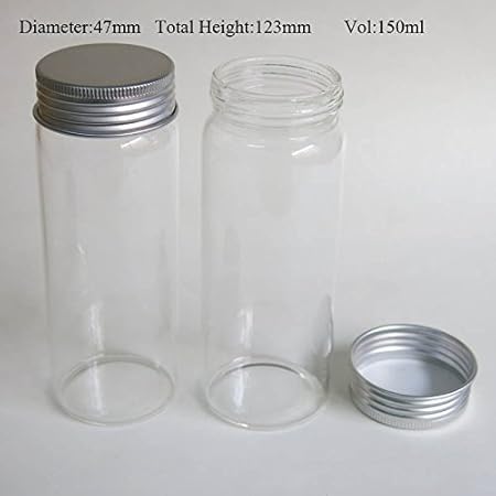 3 X 150ml Big High Boro Silicate Glass Jar 150cc Large Glass