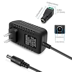 12V LED Power Supply, 12 Volt 1A 12W DC Power