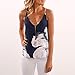Women Sleeveless Blouse , Teresamoon Floral Casual Tops T Shirt (L, Navy)