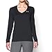 Under Armour Women's Tech Long Sleeve, Black/Metallic Silver, Large