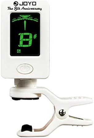 Hantwin Chromatic Guitar Tuner 360 degree Rotational Electronic Digital Tuner Easy to Use Highly Accurate Clip-on Tuner - Suitable for Acoustic and Electric Guitar Bass Violin Ukulele (White)