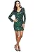 Meaneor Women's Sequin V-Neck Long Sleeve Bodycon Sheath Mini Dress US Store