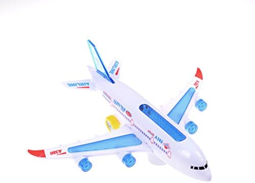MiDS Airplane Airbus Toy With Beautiful Attractive Flashing Lights and Realistic Jet Engine Sounds , Bump and Go Action