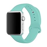 Yimzen Soft Silicone Sport iWatch Band Strap for Apple Watch Series 3 2 1 Sport & Edition 38mm S/M MintGreen