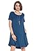 JollieLovin Women's Pockets Casual Swing Loose T-Shirt Dress