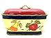 Tuscany Garden Colorful Hand Painted Mixed Fruit Breadbox/Toast Jar, 8975 by ACK