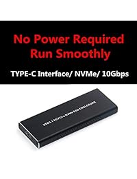 USB3.1   Caja de disco duro portátil tipo C a NVMe M.2 (10 Gbps, M.2 SSD, llave M)