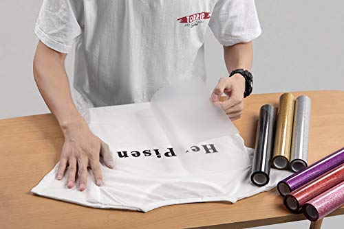 Glitter HTV vinyl - 12" x 5ft PU Heat Transfer Vinyl roll, Iron On Vinyl for Cricut & Silhouette Cameo Easy to Cut & Weed, Durable, Vibrant Color Design for T-Shirt and Other Textiles (Black)