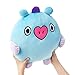 BT21 MANG Pong Pong Character Plush Figure Decorative Pillow Sofa Cushion, 14.2 x 13.4 Inches, Sky Blue