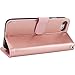 iPhone 7 Case, iPhone 8 Case, K-Moze iPhone 7 Wallet Case [4 Card Slots ] [Wrist Strap] [Stand Feature] PU Leather Flip Wallet Case Cover for iPhone 7 (4.7)/iphone 8- Rose Gold