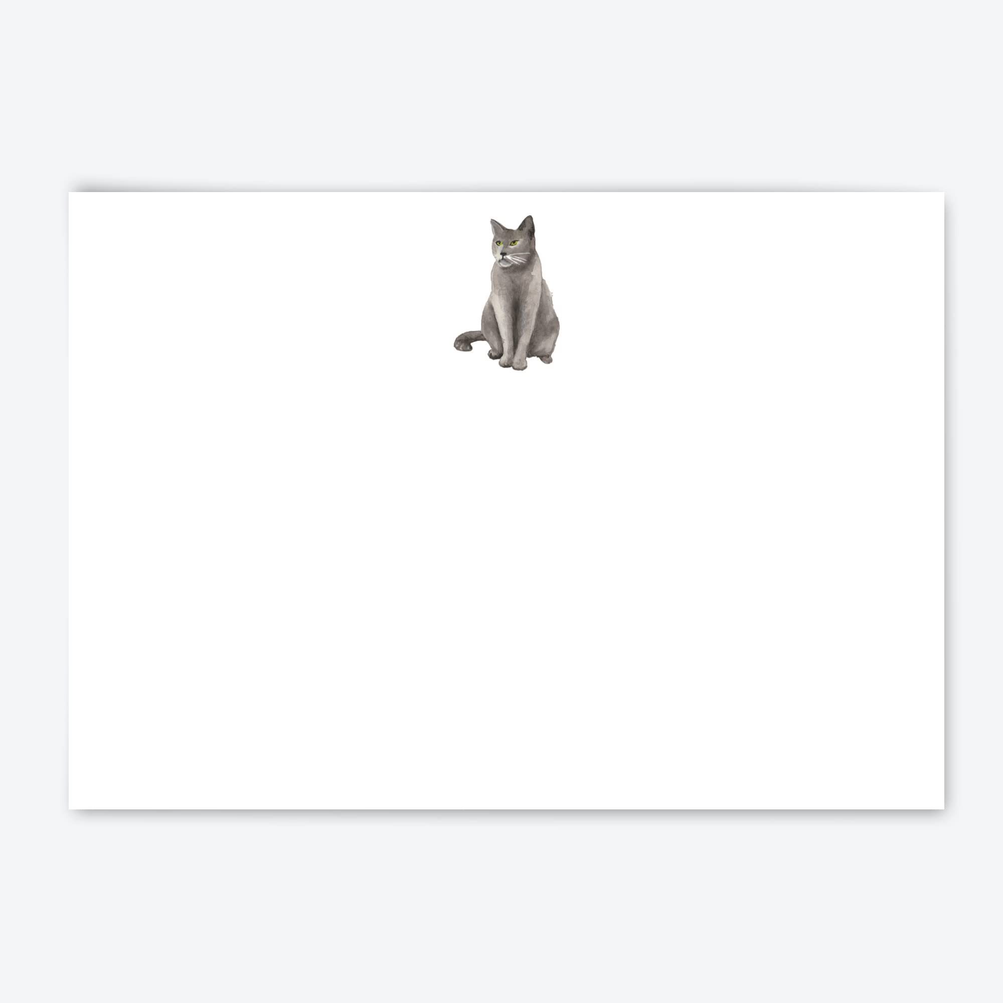 Me Loovely Grey Cat Flat Notecard and Envelopes Set A6 Size Blank Greeting Cards Luxury Notecards Stationery Supplies for All Occasion | Christmas Gifts (20 - Refill)