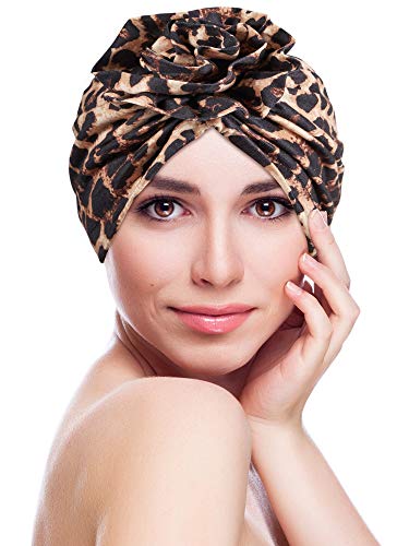 Satinior turbante africano de 3 piezas para mujer, gorro con nudo