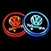 monochef Auto sport 2PCS LED Cup Holder Mat Pad Coaster with USB Rechargeable Interior Decoration Light (vk)