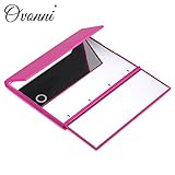 Ovonni L201A Tri-Fold LED Adjustable Foldable Lighted Makeup Mirror Touch Screen Travel Mirror (Batteries included), Pink