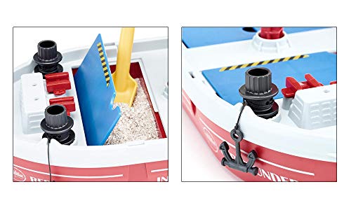 Siku 5403, schwimmfähiges Containerschiff inkl. Zubehör, Kunststoff, Bunt, Inkl. 1 Schaufel und 2 Containern, Viele Funktionen, Kombinierbar mit siku-Modellen in unterschiedlichen Maßstäben – Bild 4