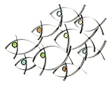Deco 79 Metal Fish Decor, 39 by 27-Inch