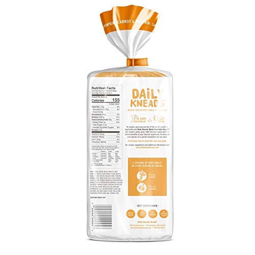 Daily Kneads Whole Grain Veggie Flatbread (Carrot & Pumpkin, 5-Pack)
