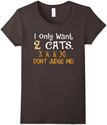 Women's I Only Want 2 Cats Don't Judge Me Large Asphalt