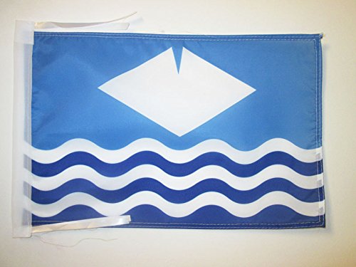 AZ FLAG - Isle of Wight New Flag - 18'' x 12'' - 100% Polyester Isle of Wight - England Small Banner with Two Cords - Fade Resistant - Vivid Colors - 18x12 in - 45x30 Cm